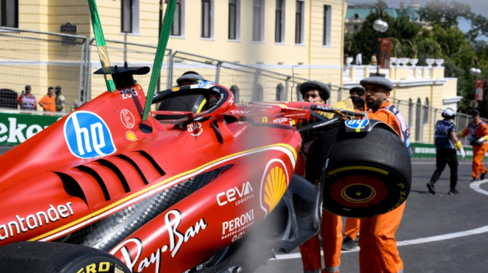 Leclerc crashes as Verstappen heads opening practice in Azerbaijan