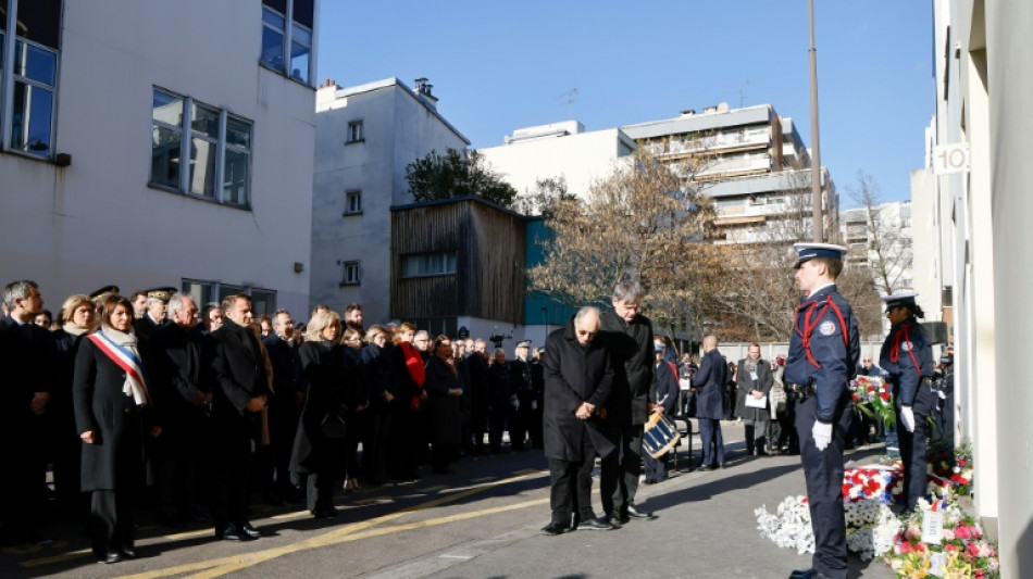 Macron gedenkt der Opfer des islamistischen Angriffs auf "Charlie Hebdo" 2015