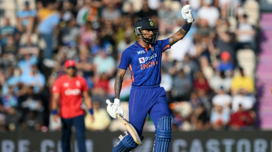 Pandya fires first T20 fifty for India to set England tricky target