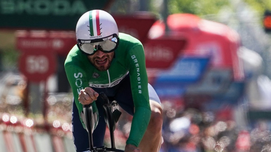 Tour d'Espagne: Ganna remporte le duel du chrono face à Evenepoel