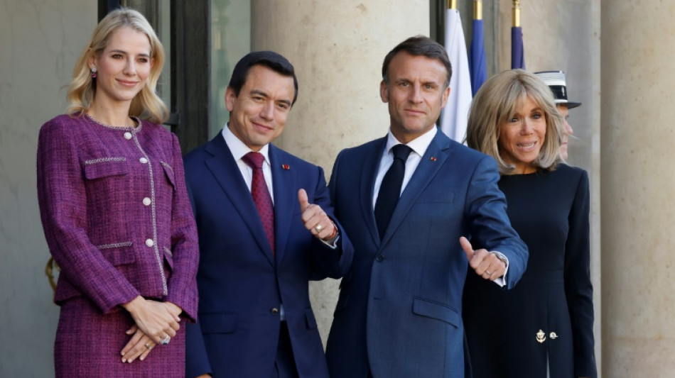 Macron recibe en París a su par de Ecuador con el clima y la seguridad en agenda