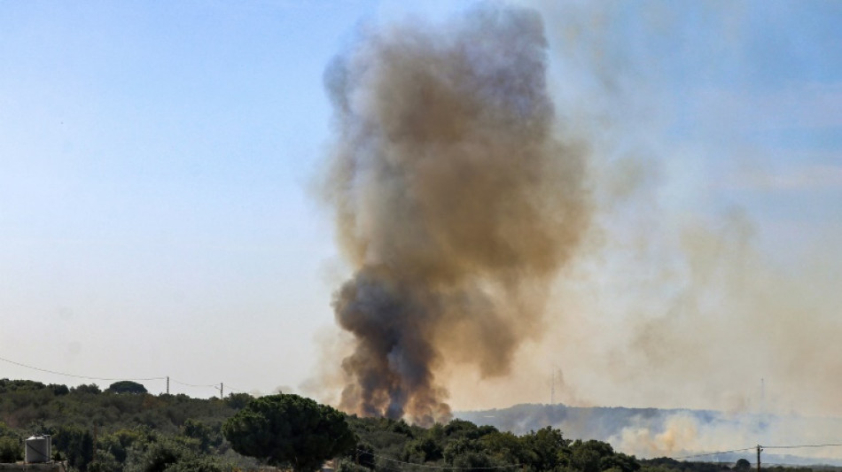 Libaneses luchan contra un incendio tras unos ataques israelíes