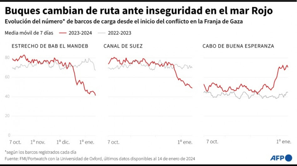 Las tres mayores navieras japonesas suspenden sus pasos por el mar Rojo