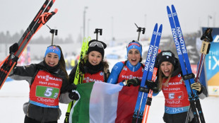 Biathlon: les Italiennes championnes du monde en relais, les Françaises 4e