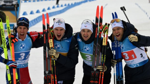 Biathlon: les Français champions du monde de relais devant les Norvégiens