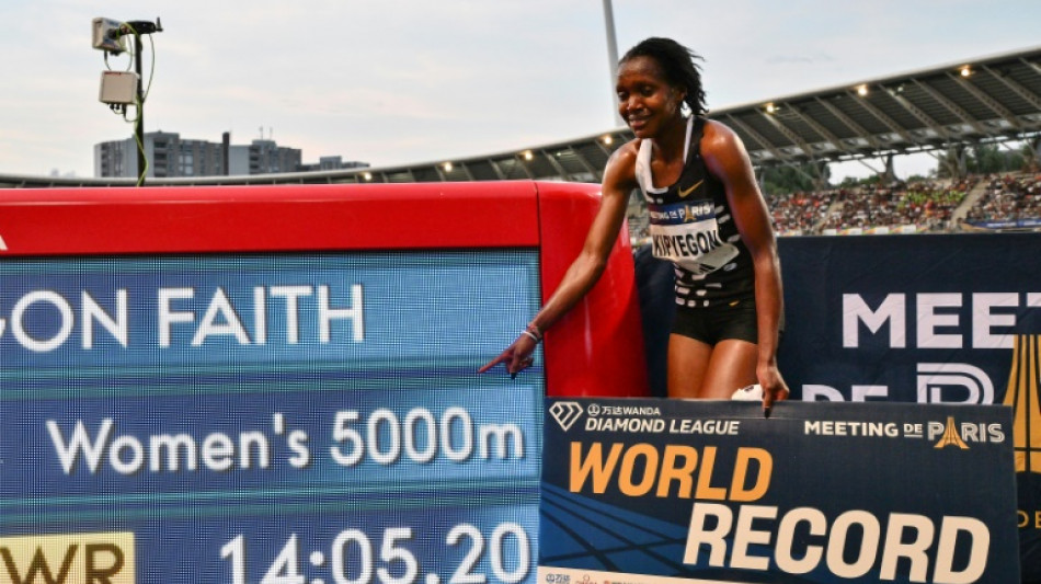 Athlétisme: Kipyegon et Girma héros d'une soirée record à Paris