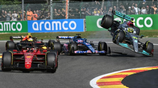 Hamilton crashes out of Belgian GP on opening lap 