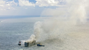 Le cargo en feu au large des Pays-Bas remorqué vers une position temporaire