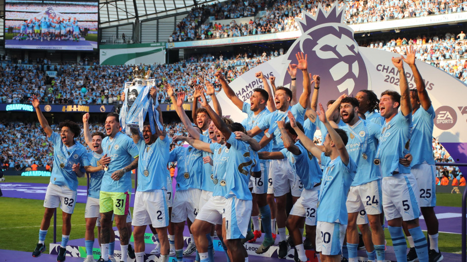 Inghilterra: Manchester City campione, è 4/o titolo consecutivo